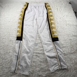 Kappa Sweatpants Men Large Gold Logo Jogger Fit Streetwear Casual Athletic Pants
